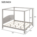 anopy Platform Bed With Headboard And Support Legs by HouseOfZazla