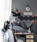 Light Plaid Pumpkin, For Holiday Halloween Decor - Black / White