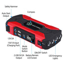 Car Jump Starter Booster 800A Peak 28000mAh 12V Battery Charger (Up to 6.0L Gas or 3.0L Diesel Engine) w/ LCD Screen 4 Modes LED Flashlight