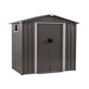 [04X06FT] Alora Outdoor All-Weather Galvanized Metal Storage Shed With Sliding Door (SAK96472) by SAKSBY WHOLESALE