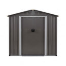 [04X06FT] Alora Outdoor All-Weather Galvanized Metal Storage Shed With Sliding Door (SAK96472) by SAKSBY WHOLESALE