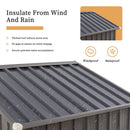 [04X06FT] Alora Outdoor All-Weather Galvanized Metal Storage Shed With Sliding Door (SAK96472) by SAKSBY WHOLESALE