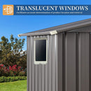 [04X06FT] Alora Outdoor All-Weather Galvanized Metal Storage Shed With Sliding Door (SAK96472) by SAKSBY WHOLESALE