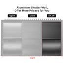 [04X07FT] Alora Premium Adjustable Aluminum Louvered Pergola With Side Wall Panel (SAK25458)