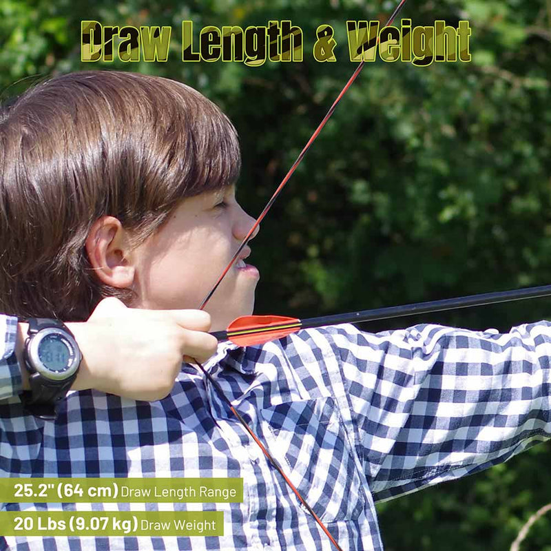 Yescom Youth Beginner Archery Compound Bow Set & 4 Arrows