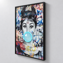 Audrey Hepburn Bubble Gum LED Painting