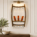 Whiskey & Wine Barrel Stave Trio Rack — Bottle Display, Wall Mount