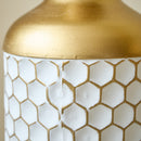 3-Piece Modern Metal Vase Set - White & Gold by HouseOfZazla