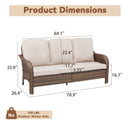 70.9" PE Wicker Rattan Outdoor Furniture Set