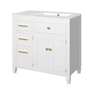 Modern Bathroom Vanity With Ceramic Sink, Freestanding by HouseOfZazla