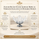 Fleur-De-Lis Stand Acrylic Bowl 11 by Arthur Court Designs