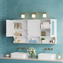 Wall-Mounted Mirror Medicine Cabinet with Adjustable Shelves and Open Storage by HouseOfZazla