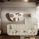 Beatrice - Modern Tufted Right Sectional Sofa - Ivory by HouseOfZazla