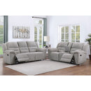 Sebring - 2 Piece Upholstered Reclining Sofa Set With Manual Recline - Gray by HouseOfZazla