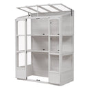 TOPMAX 78-Inch Wooden Greenhouse with Skylights and Folding Shelves by HouseOfZazla