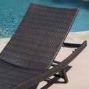 Kauai - Modern Style Wicker Chaise Lounge - Brown Multi by HouseOfZazla