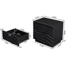 Nightstands, Bedside Table With 2 Drawers (Set of 2) - Black by HouseOfZazla
