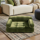 Marcel Upholstered Modern Small to Medium Pet Bed For Dogs and Cats Olive Green Velvet