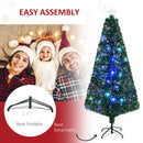HOMCOM 6' Tall Douglas Fir Pre-Lit Artificial Christmas Tree