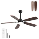 Ceiling Fan With LED Light, 6 Speed Wind, 5 Blades, Remote Control DC Motor by Unique Piece Furniture