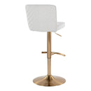 Henry - Contemporary Adjustable Barstool With Swivel With Rounded T Footrest (Set of 2) by HouseOfZazla
