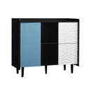 Modern Sideboard Buffet Cabinet With Doors And Unique Panel Styling by HouseOfZazla