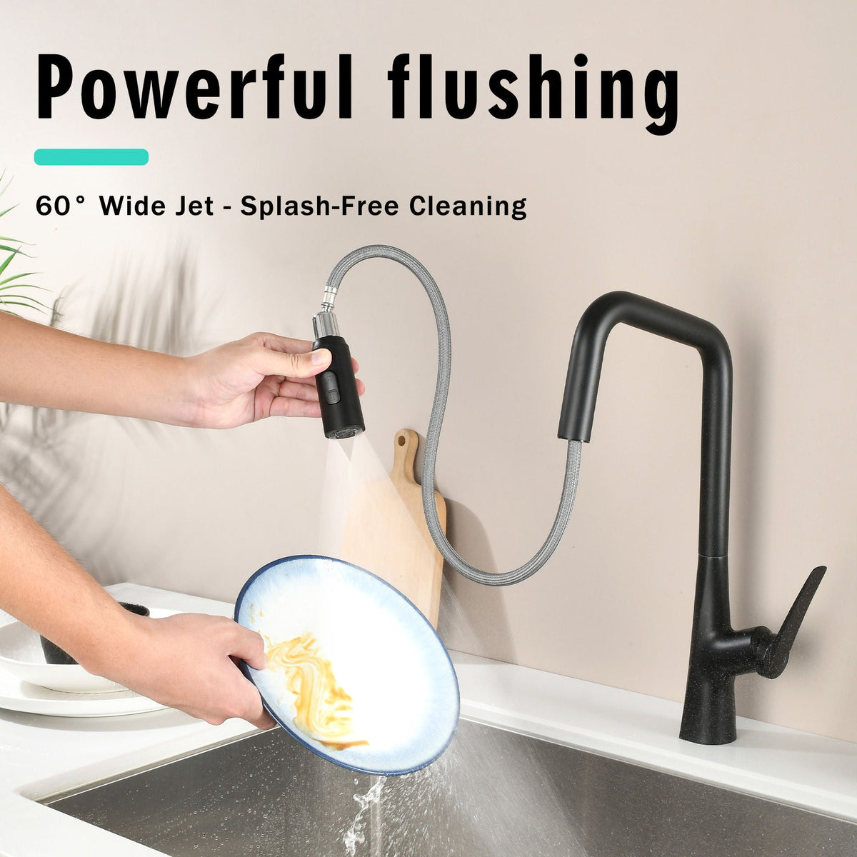 Professional Kitchen Faucet With 3 Function 360 Sprayer And 1 Touch Switching, photo 3 of 18