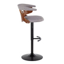 Gardenia - Contemporary Adjustable Barstool, Swivel With Rounded T Footrest (Set of 2) by HouseOfZazla