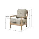 Arm Chair With Open Back Spindle Design, Padded Armrests by Unique Piece Furniture