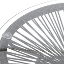 Nusa Modern Rattan Side Table With Tempered Glass Top by HouseOfZazla