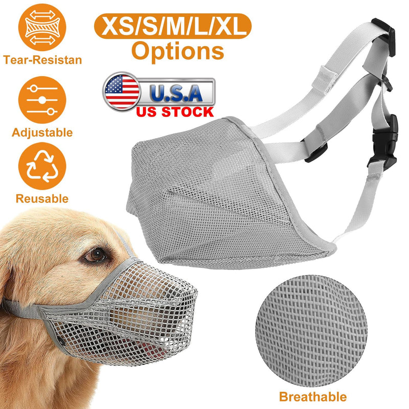Pet Muzzle Mask Soft Mesh Muzzle Adjustable Dog Mouth Cover with Breathable Mesh Adjustable Neck Forehead Strap for Anti Biting Barking Chewing, photo 5 of 8