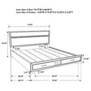 California King Storage Platform Bed With 2 Drawer - White