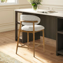 Locke - Modern Upholstered Counter Stool With Frame - Salt / Pepper by HouseOfZazla