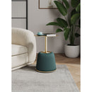Anderson - Upholstered End Table With Round Top by HouseOfZazla