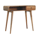 Curved Writing Desk - Oak by Unique Piece Furniture