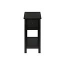 Accent End Table, 2 Tier, Narrow, Lamp, Storage Drawer, Charming Design