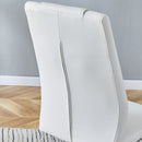 Modern Dining Chairs With Padded Seat, Metal Legs by HouseOfZazla