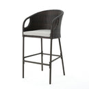 Outdoor 31" Rattan Barstools With Waterproof Cushions (Set of 2) - Multi Brown