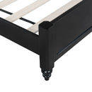 King Bed Frame, Solid Wood Platform with Slats, Modern by HouseOfZazla
