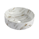 Ceramic Round Above Counter Bathroom Sink Art Basin by HouseOfZazla
