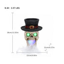 LED Light-Up Skull with Top Hat & Mist Maker