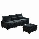 Modern Comfy L Shaped Sectional Sofa With Movable Ottoman by Unique Piece Furniture