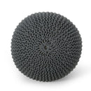 Bordeaux Knitted Cotton Round Pouf - Versatile Ottoman and Floor Cushion