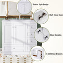 Shaker Free Standing Bathroom Vanity Cabinet With Sink, Soft Close Drawers, Soft Close Doors by Unique Piece Furniture