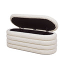 Fuji - Upholstered Oval Storage Bench