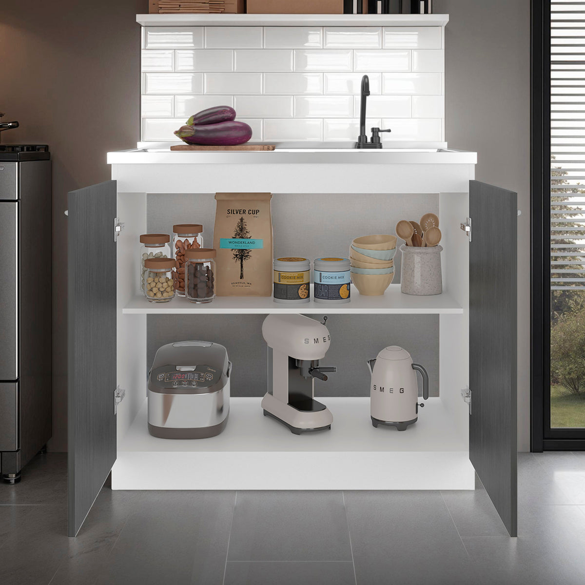 Salento Freestanding Sink, Double Door Cabinet, photo 7 of 9