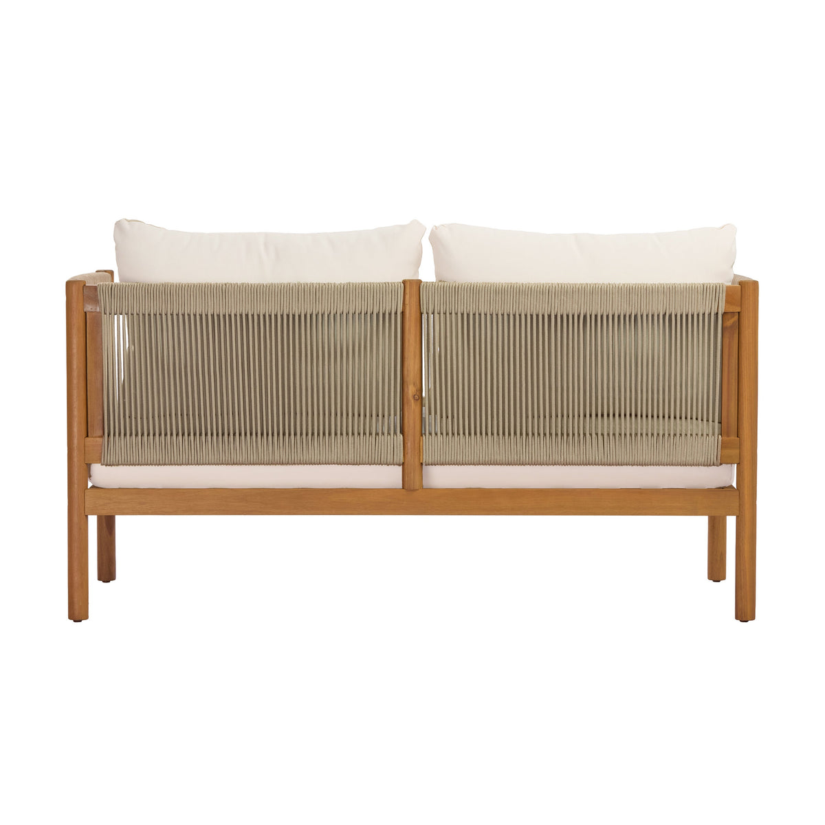4-Piece Outdoor Sofa Set with Acacia Wood Frame in Teak Look, photo 8 of 10
