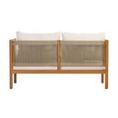 4-Piece Outdoor Sofa Set with Acacia Wood Frame in Teak Look by HouseOfZazla