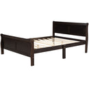Platform Bed Frame Mattress Foundation Sleigh Bed With Headboard / Footboard / Wood Slat Suppor by HouseOfZazla
