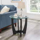 23.5 Inch Round Glass Coffee Table